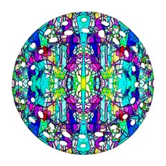 Colorful 60 Round Filigree Ornament (two Sides) by ArtworkByPatrick