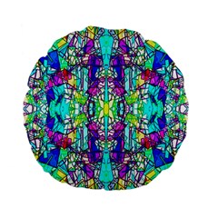 Colorful 60 Standard 15  Premium Flano Round Cushions by ArtworkByPatrick