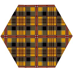 Plaid 5 Wooden Puzzle Hexagon