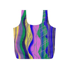 Wavy Scribble Abstract Full Print Recycle Bag (s) by bloomingvinedesign