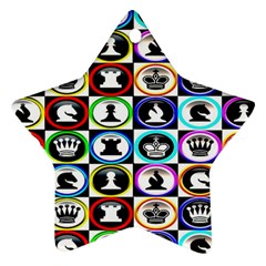 Chess Star Ornament (two Sides)