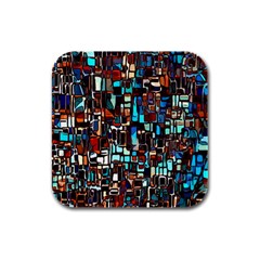 Colorful 66 Rubber Square Coaster (4 Pack)  by ArtworkByPatrick