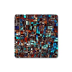 Colorful 66 Square Magnet by ArtworkByPatrick