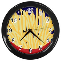 French Fries Potato Snacks Food Wall Clock (black) by Simbadda