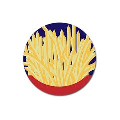 French Fries Potato Snacks Food Magnet 3  (round) by Simbadda