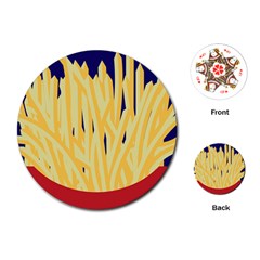 French Fries Potato Snacks Food Playing Cards Single Design (round) by Simbadda