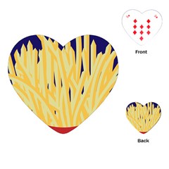 French Fries Potato Snacks Food Playing Cards Single Design (heart) by Simbadda