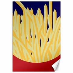 French Fries Potato Snacks Food Canvas 12  X 18  by Simbadda