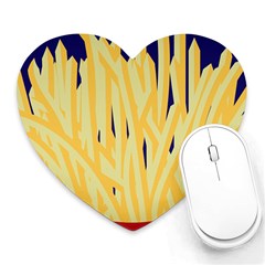 French Fries Potato Snacks Food Heart Mousepads by Simbadda