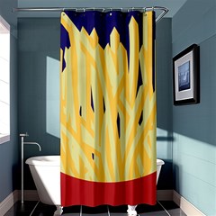 French Fries Potato Snacks Food Shower Curtain 36  X 72  (stall)  by Simbadda