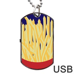 French Fries Potato Snacks Food Dog Tag Usb Flash (two Sides) by Simbadda