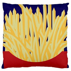 French Fries Potato Snacks Food Large Cushion Case (two Sides) by Simbadda