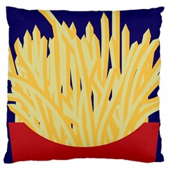 French Fries Potato Snacks Food Standard Flano Cushion Case (one Side) by Simbadda