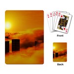 City Sun Clouds Smog Sky Yellow Playing Cards Single Design (Rectangle) Back