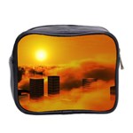 City Sun Clouds Smog Sky Yellow Mini Toiletries Bag (Two Sides) Back