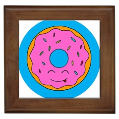 Donut Doughnut Dessert Clip Art Framed Tile by Simbadda