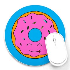 Donut Doughnut Dessert Clip Art Round Mousepads by Simbadda