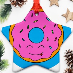 Donut Doughnut Dessert Clip Art Ornament (star) by Simbadda