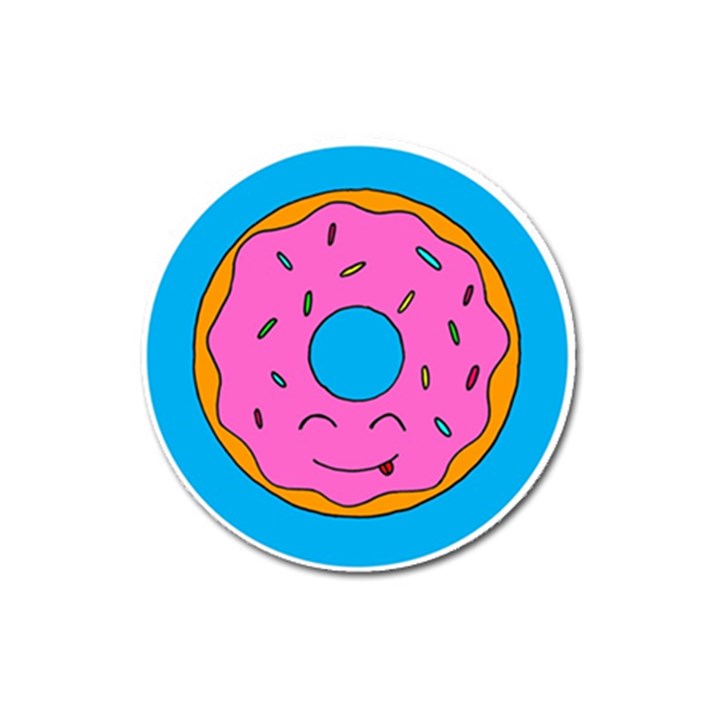 Donut Doughnut Dessert Clip Art Magnet 3  (Round)