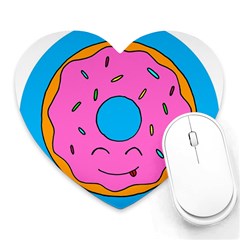 Donut Doughnut Dessert Clip Art Heart Mousepads by Simbadda