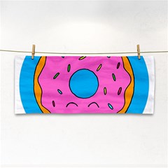 Donut Doughnut Dessert Clip Art Hand Towel by Simbadda