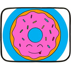 Donut Doughnut Dessert Clip Art Double Sided Fleece Blanket (mini)  by Simbadda