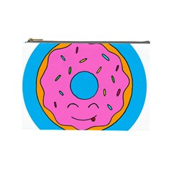 Donut Doughnut Dessert Clip Art Cosmetic Bag (large) by Simbadda