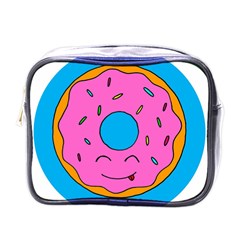 Donut Doughnut Dessert Clip Art Mini Toiletries Bag (one Side) by Simbadda