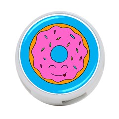 Donut Doughnut Dessert Clip Art 4-port Usb Hub (one Side) by Simbadda