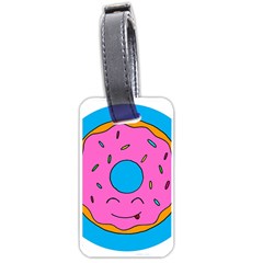 Donut Doughnut Dessert Clip Art Luggage Tag (one Side) by Simbadda