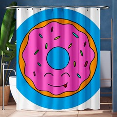 Donut Doughnut Dessert Clip Art Shower Curtain 60  X 72  (medium)  by Simbadda