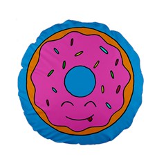 Donut Doughnut Dessert Clip Art Standard 15  Premium Round Cushions by Simbadda