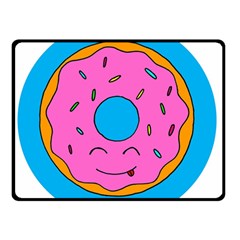 Donut Doughnut Dessert Clip Art Double Sided Fleece Blanket (small)  by Simbadda