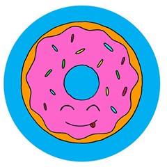 Donut Doughnut Dessert Clip Art Wooden Bottle Opener (round)