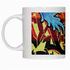 Graffiti Colourful Street Art Art White Mugs by Simbadda