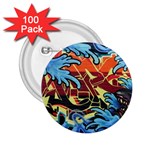 Graffiti Colourful Street Art Art 2.25  Buttons (100 pack)  Front