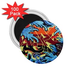 Graffiti Colourful Street Art Art 2 25  Magnets (100 Pack)  by Simbadda