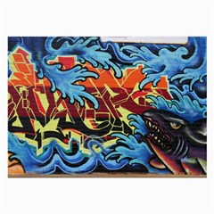 Graffiti Colourful Street Art Art Large Glasses Cloth by Simbadda