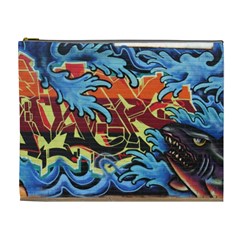 Graffiti Colourful Street Art Art Cosmetic Bag (xl) by Simbadda