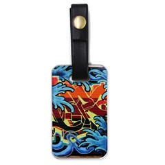 Graffiti Colourful Street Art Art Luggage Tag (one Side) by Simbadda