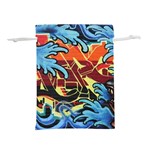 Graffiti Colourful Street Art Art Lightweight Drawstring Pouch (S) Back