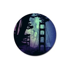 Bridge Construction Trees Magnet 3  (round) by Simbadda