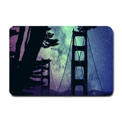 Bridge Construction Trees Small Doormat  by Simbadda