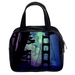 Bridge Construction Trees Classic Handbag (two Sides) by Simbadda