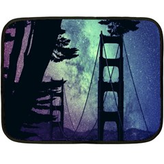 Bridge Construction Trees Double Sided Fleece Blanket (mini)  by Simbadda