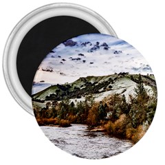 River Hills Evening California 3  Magnets by Simbadda