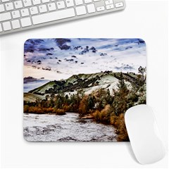 River Hills Evening California Large Mousepads by Simbadda