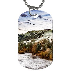 River Hills Evening California Dog Tag (two Sides) by Simbadda