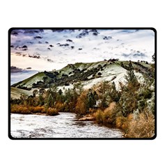 River Hills Evening California Fleece Blanket (small) by Simbadda