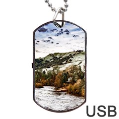 River Hills Evening California Dog Tag Usb Flash (one Side) by Simbadda